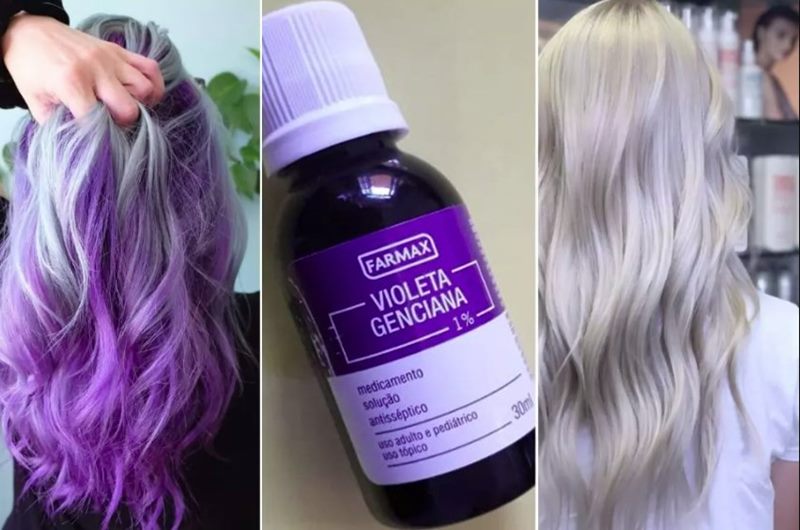 como remover violeta genciana dos cabelos